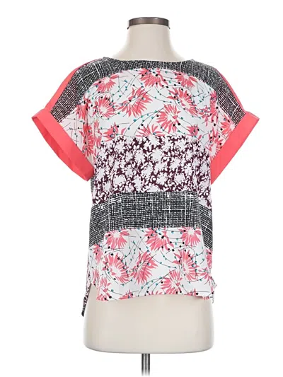 Pre-owned Notations Short Sleeve Blouse In Pink