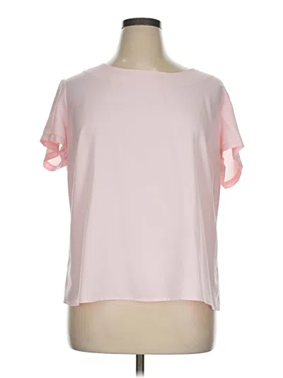 Pre-owned Notations Short Sleeve Blouse In Pink