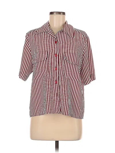 Pre-owned Notations Short Sleeve Blouse In Red