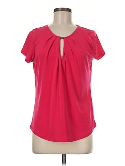 Pre-owned Notations Short Sleeve Blouse In Red