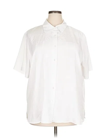 Pre-owned Notations Short Sleeve Blouse In White