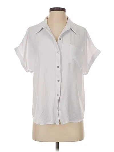 Pre-owned Notations Short Sleeve Blouse In White