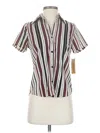 Notations Short Sleeve Blouse In White