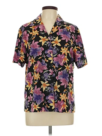 Pre-owned Notations Short Sleeve Henley Shirt In Purple