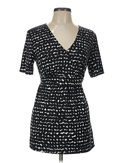 Pre-owned Notations Short Sleeve Top Black V-neck Tops