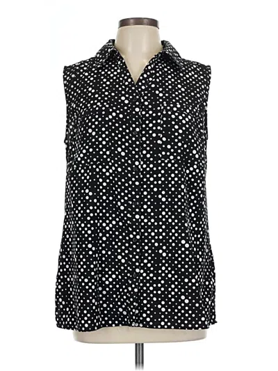 Pre-owned Notations Sleeveless Blouse In Black