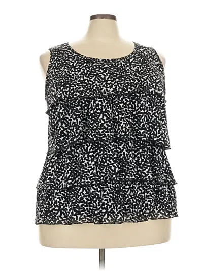 Pre-owned Notations Sleeveless Blouse In Black
