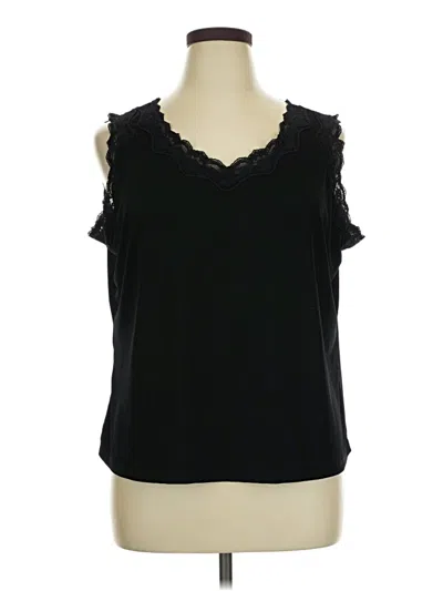 Pre-owned Notations Sleeveless Blouse In Black