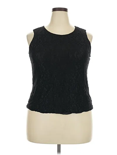 Pre-owned Notations Sleeveless Blouse In Black
