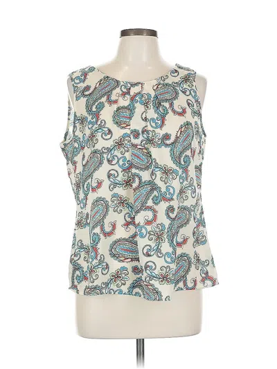 Pre-owned Notations Sleeveless Blouse In Blue