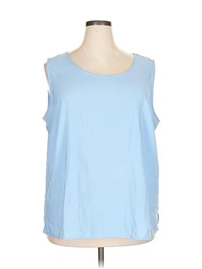 Pre-owned Notations Sleeveless Blouse In Blue