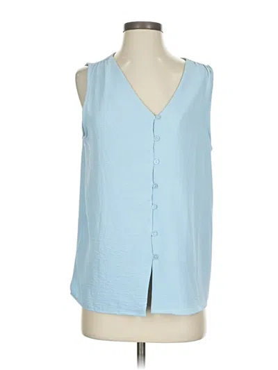 Pre-owned Notations Sleeveless Blouse In Blue