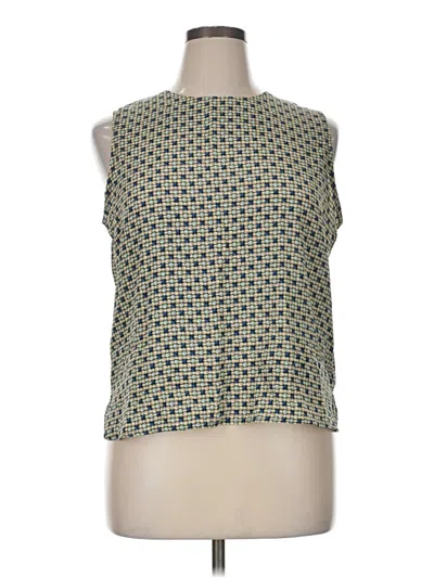 Notations Sleeveless Blouse In Blue