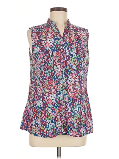 Pre-owned Notations Sleeveless Blouse In Blue