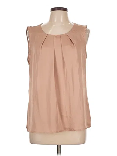 Pre-owned Notations Sleeveless Blouse In Brown