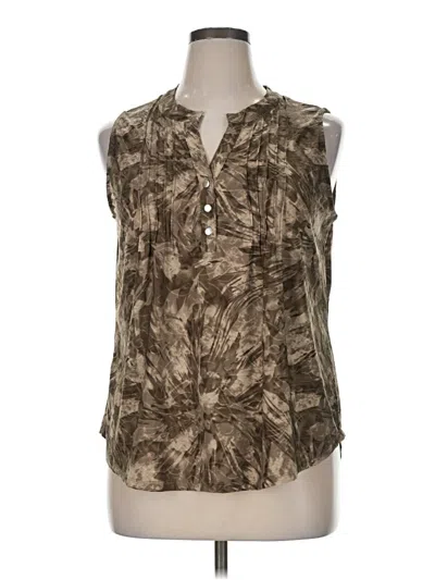Pre-owned Notations Sleeveless Blouse In Brown