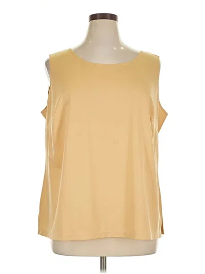 Pre-owned Notations Sleeveless Blouse In Gold