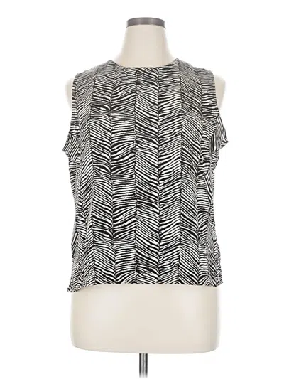 Pre-owned Notations Sleeveless Blouse In Gray
