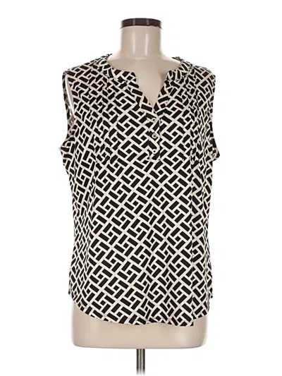 Pre-owned Notations Sleeveless Blouse In Ivory