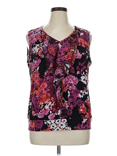 Pre-owned Notations Sleeveless Blouse In Purple