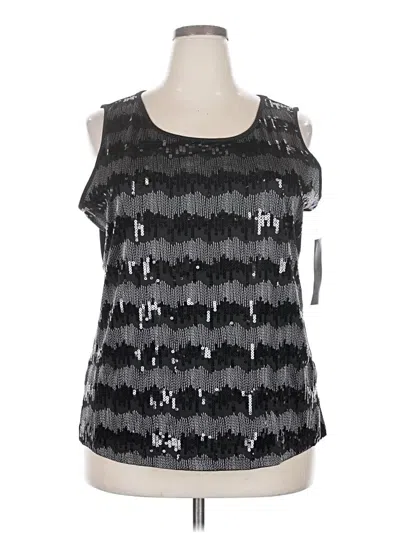 Pre-owned Notations Sleeveless Blouse In Silver