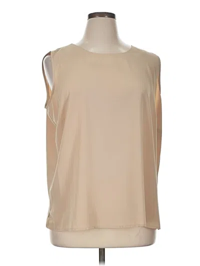 Pre-owned Notations Sleeveless Blouse In Tan