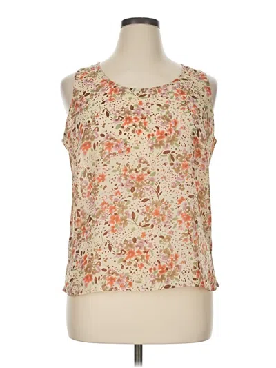 Pre-owned Notations Sleeveless Blouse In Tan