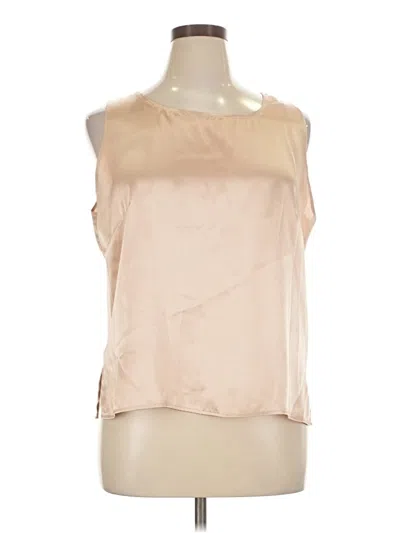 Pre-owned Notations Sleeveless Blouse In Tan