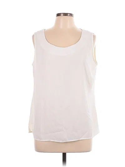 Pre-owned Notations Sleeveless Blouse In White