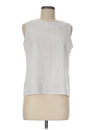 Pre-owned Notations Sleeveless Blouse In White