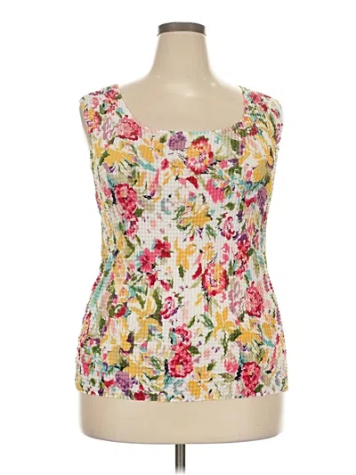 Pre-owned Notations Sleeveless Blouse In Yellow