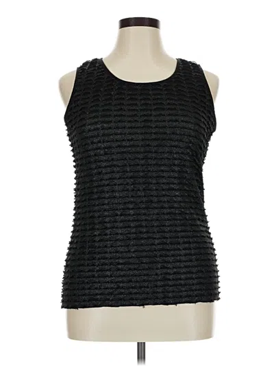 Pre-owned Notations Sleeveless Top Black Boatneck Tops