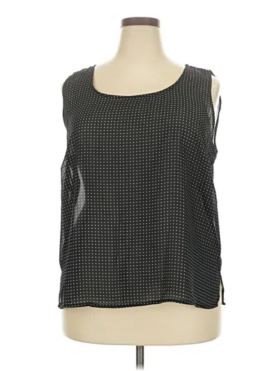 Pre-owned Notations Sleeveless Top Black Square Neckline Tops