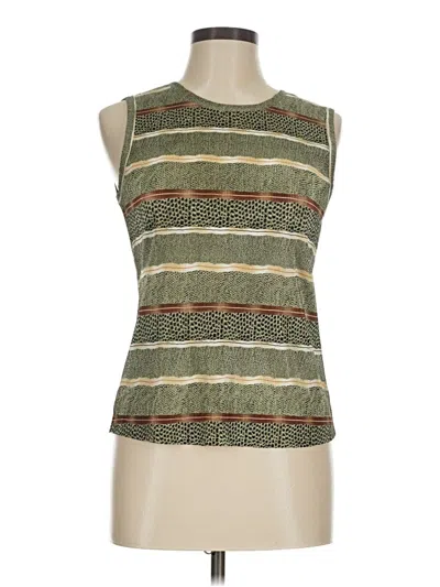 Pre-owned Notations Sleeveless Top Green Boatneck Tops