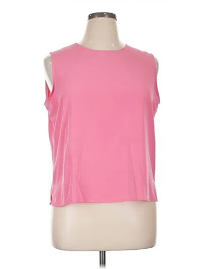 Pre-owned Notations Sleeveless Top Pink One Shoulder Neckline Tops