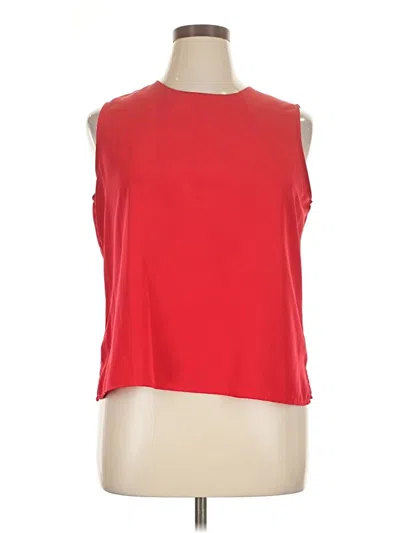 Pre-owned Notations Sleeveless Top Red Halter Neckline Tops