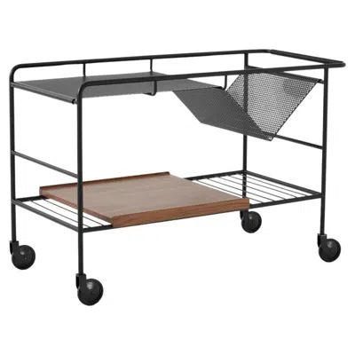 Pre-owned Note Design Studio Alima Nds1 Trolly Black Matte Steel/walnut, By  For &tradition
