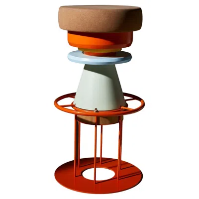 Pre-owned Note Design Studio High Colorful Tembo Stool,  In Brown
