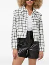 Notes Du Nord Checked Tweed Jacket In White