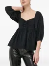 Notes Du Nord Embroidery Blouse In Black