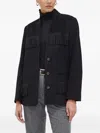 Notes Du Nord Fringe-detail Button-down Jacket In Black