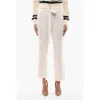 Notes Du Nord Knit Erin Flared Pants With Belt In Neutral