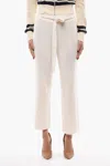 Notes Du Nord Knit Erin Flared Pants With Belt In Beige