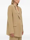 Notes Du Nord Padded-shoulder Blazer In Brown