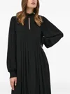 Notes Du Nord Pleated Midi Dress In Gray