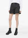 Notes Du Nord Quilted Zip-front Shorts In Black