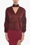 Notes Du Nord Silk Electra Blouse With Cut Out Details In White
