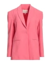 NOTES DU NORD NOTES DU NORD WOMAN BLAZER PINK SIZE 6 POLYESTER