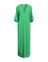 Notes Du Nord Woman Maxi Dress Green Size 6 Polyester, Elastane In Green