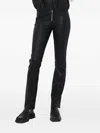 Notes Du Nord Zip-embellished Leather Trousers In Black
